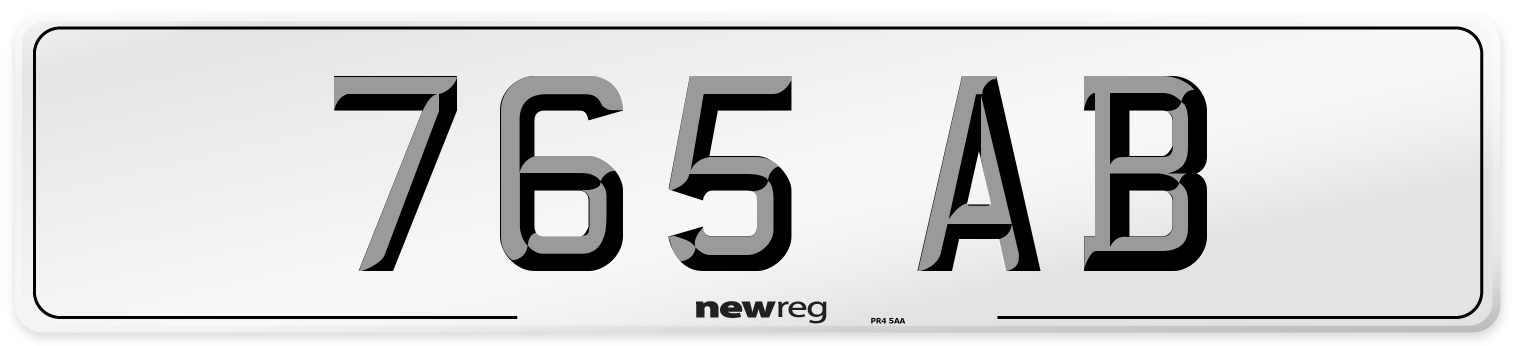 765 AB Number Plate from New Reg